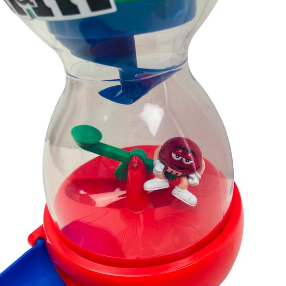 M&M's Collectible Clear Hourglass See Saw and Slide Candy Dispenser "Red" - Picture 3 of 4